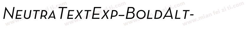 NeutraTextExp–BoldAlt字体转换