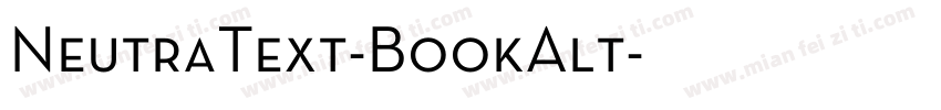 NeutraText-BookAlt字体转换