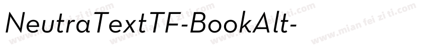 NeutraTextTF-BookAlt字体转换