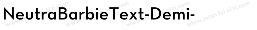 NeutraBarbieText-Demi字体转换