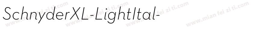 SchnyderXL-LightItal字体转换