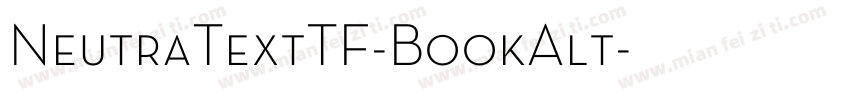 NeutraTextTF-BookAlt字体转换