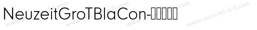 NeuzeitGroTBlaCon字体转换