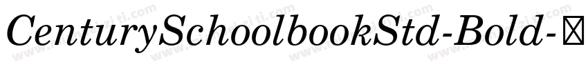 CenturySchoolbookStd-Bold字体转换