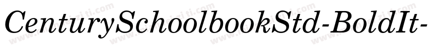 CenturySchoolbookStd-BoldIt字体转换
