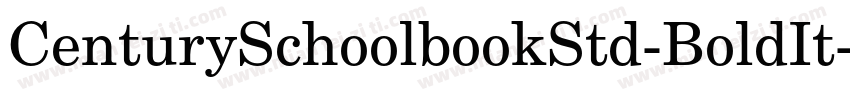 CenturySchoolbookStd-BoldIt字体转换