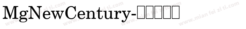 MgNewCentury字体转换
