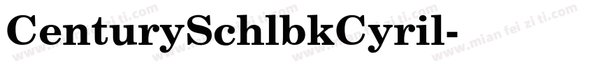 CenturySchlbkCyril字体转换