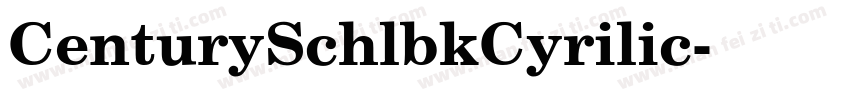 CenturySchlbkCyrilic字体转换