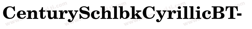 CenturySchlbkCyrillicBT字体转换
