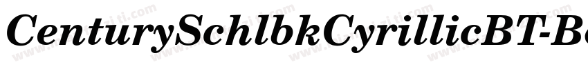 CenturySchlbkCyrillicBT-Bold字体转换
