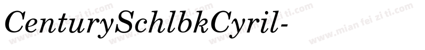 CenturySchlbkCyril字体转换