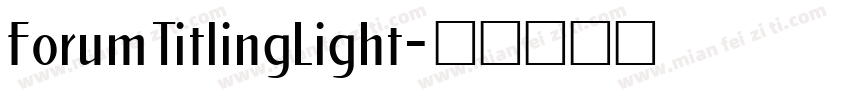 ForumTitlingLight字体转换