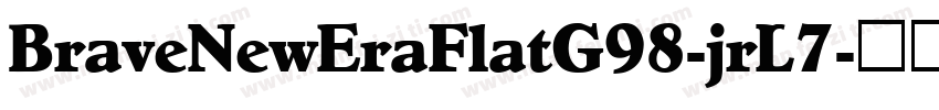 BraveNewEraFlatG98-jrL7字体转换