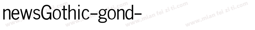 newsGothic-gond字体转换