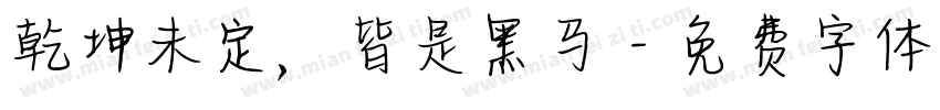 乾坤未定，皆是黑马字体转换