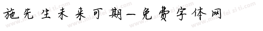施先生未来可期字体转换