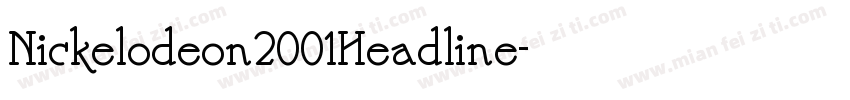 Nickelodeon2001Headline字体转换