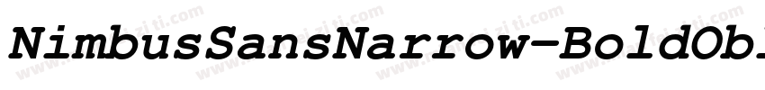 NimbusSansNarrow-BoldOblique字体转换