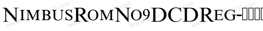 NimbusRomNo9DCDReg字体转换