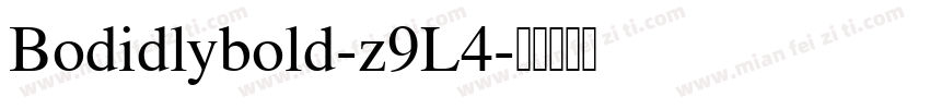 Bodidlybold-z9L4字体转换