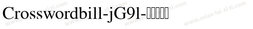 Crosswordbill-jG9l字体转换