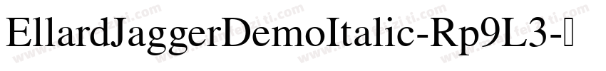 EllardJaggerDemoItalic-Rp9L3字体转换