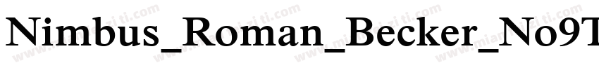 Nimbus_Roman_Becker_No9TMed字体转换