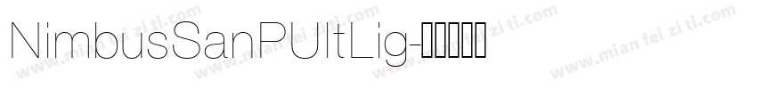 NimbusSanPUltLig字体转换