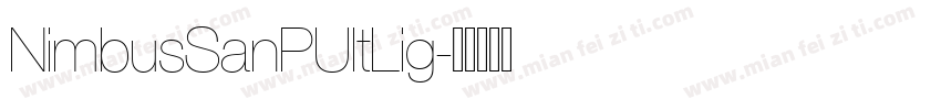 NimbusSanPUltLig字体转换