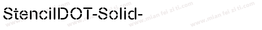 StencilDOT-Solid字体转换