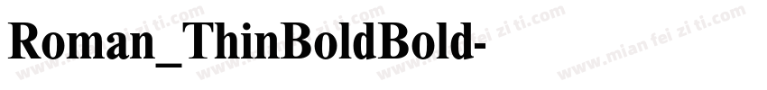 Roman_ThinBoldBold字体转换