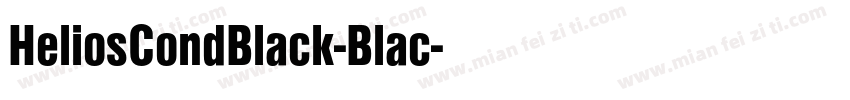HeliosCondBlack-Blac字体转换