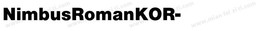 NimbusRomanKOR字体转换