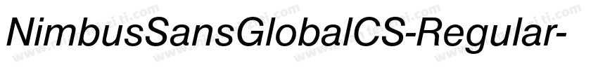NimbusSansGlobalCS-Regular字体转换