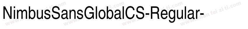 NimbusSansGlobalCS-Regular字体转换