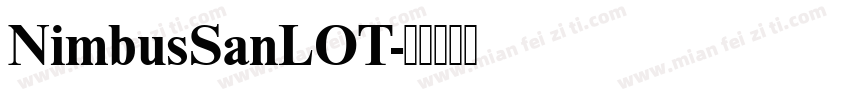 NimbusSanLOT字体转换
