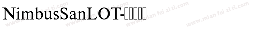 NimbusSanLOT字体转换