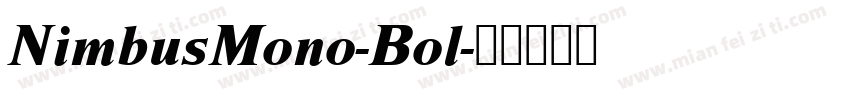NimbusMono-Bol字体转换