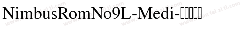 NimbusRomNo9L-Medi字体转换
