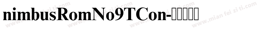 nimbusRomNo9TCon字体转换