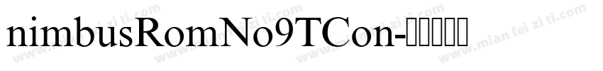 nimbusRomNo9TCon字体转换