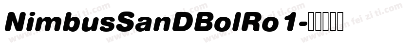NimbusSanDBolRo1字体转换
