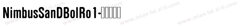 NimbusSanDBolRo1字体转换