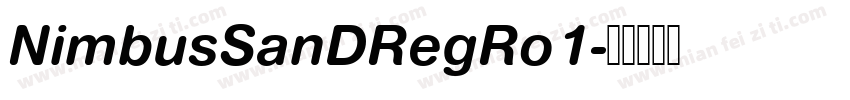 NimbusSanDRegRo1字体转换