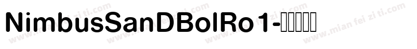 NimbusSanDBolRo1字体转换