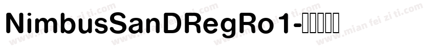 NimbusSanDRegRo1字体转换