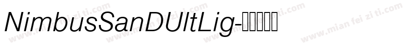 NimbusSanDUltLig字体转换
