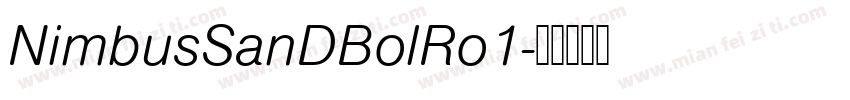 NimbusSanDBolRo1字体转换