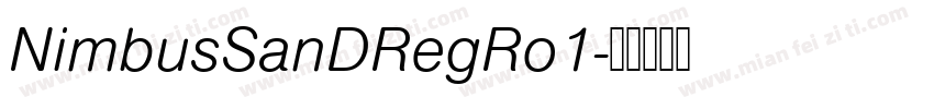 NimbusSanDRegRo1字体转换